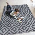 SAND MINE Waterproof Outdoor Rug 4X6 Ft, Reversible Mats, Modern Area Rug, Large Floor Mat and Rug for Outdoors, RV, Patio, Backyard, Deck,
