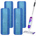 4 Pack Reusable Pads Refills for Swiffer Power Mop, Power Mop Refills for Swiffer Powermop, Cleaning Stubborn Debris from Wooden Floors