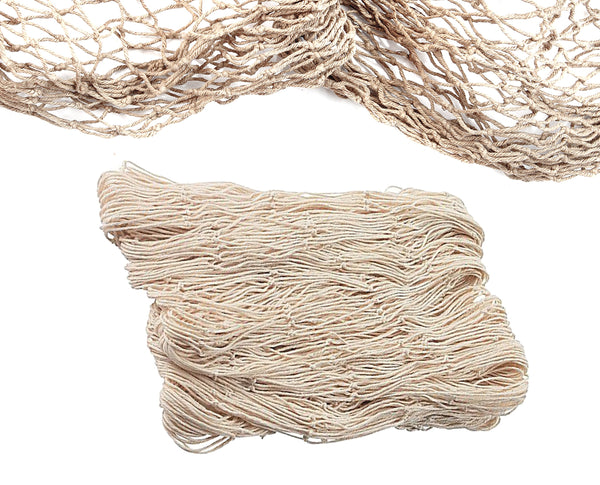 Natural Fish Net Party Decorations for Pirate Party, Hawaiian Party, Nautical Themed Cotton Fishnet Party Accessory