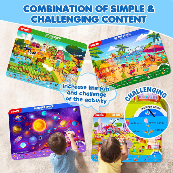 Search and Find Activity Books for Kids Ages 3-5, Toddler Travel Games Toys for Car Airplane, Road Trip Activities for Kids Games 4-8, Preschool