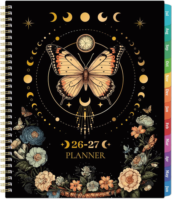 Planner 2025-2026 - Academic Planner 2025-2026 Daily Weekly and Monthly, July 2025 - June 2026, 8.5" X 11", Colorful Tabs, Back Pocket, Perfect