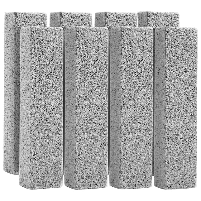 8 Pack Pumice Stone for Toilet Bowl Cleaning, Scouring Stick Remove Toilet Bowl Hard Water Rings, Calcium Buildup and Ru