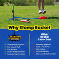 Stomp Rocket Jr Glow Rocket Launcher for Kids - 4 Glow-In-The-Dark Rockets - Outdoor Fun Toy Gift for Boys & Girls - STEM Soft Foam Blaster Set
