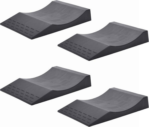 Maxsa 37353 Park Right Tire Saver Ramps for Flat Spot Flat Tire Prevention and Vehicle Storage for Vehicles up to 10 Tons, Black, Set of 4