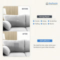 KING MOUNTAIN Canvas Repair Patch 9 X11 Inch 2 Pcs Self-Adhesive Waterproof Fabric Patch for Sofas, Tents, Furniture,Tote Bags, Car Seats (Beige2.0)