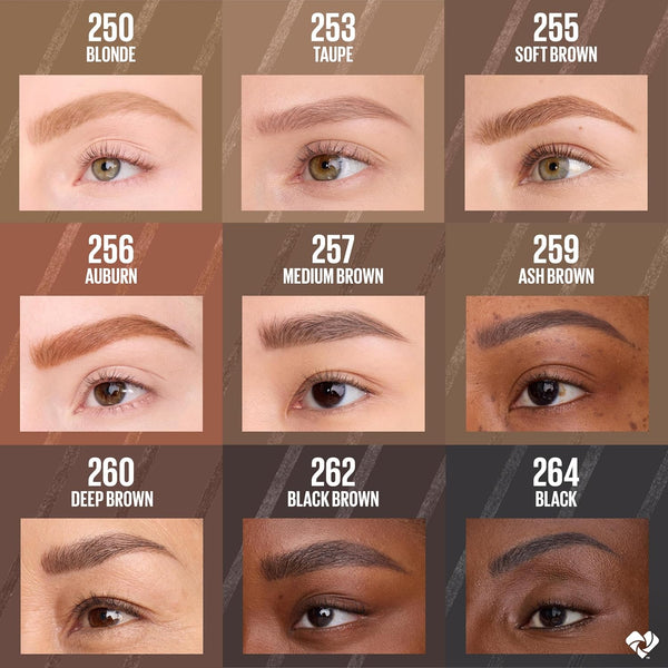 Maybelline Express Brow Ultra Slim Eyebrow Makeup, Brow Pencil with Precision Tip and Spoolie for Defined Eyebrows, Deep Brown, 1 Count