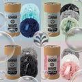 Temple Spring Recycled Luffa Sponges, Bathroom Shower Accessories, Loofa Bath Sponge, Exfoliating Body Scrubber Exfoliator Pouf, Shower Scrubber