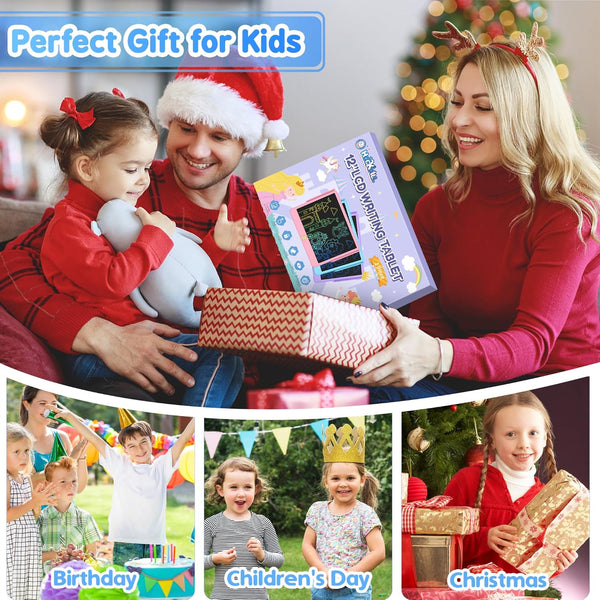 LCD Writing Tablet for Kids 12 Inch, Toys for Boys Girls Drawing Pad for 3 4 5 6 7 Year Old Kids Toys, Toddler Erasable Doodle Board Travel