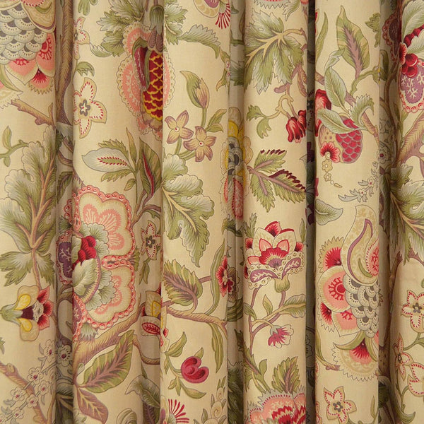 Waverly Imperial Dress Jacobean Floral Rod Pocket Back Tab Curtains for Windows in Bedroom, Kitchen, or Living Room, Single Panel, 42" X 84",