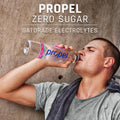 Propel, Lemon, Zero Calorie Sports Drinking Water with Electrolytes and Vitamins C&E, 16.9 Ounce Bottles (Pack of 12), 16.9 Fl Oz (Pack of 12)