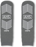 Grippy Socks | Gray One Size Fits Most Non Skid Socks | 6 Pairs of Anti-Slip Socks