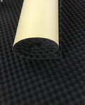 Bookishbunny Self Adhesive High Density Acoustic Foam Egg Crate Panel Studio Foam Wall Panel 39" X 78" (1.5" Black)