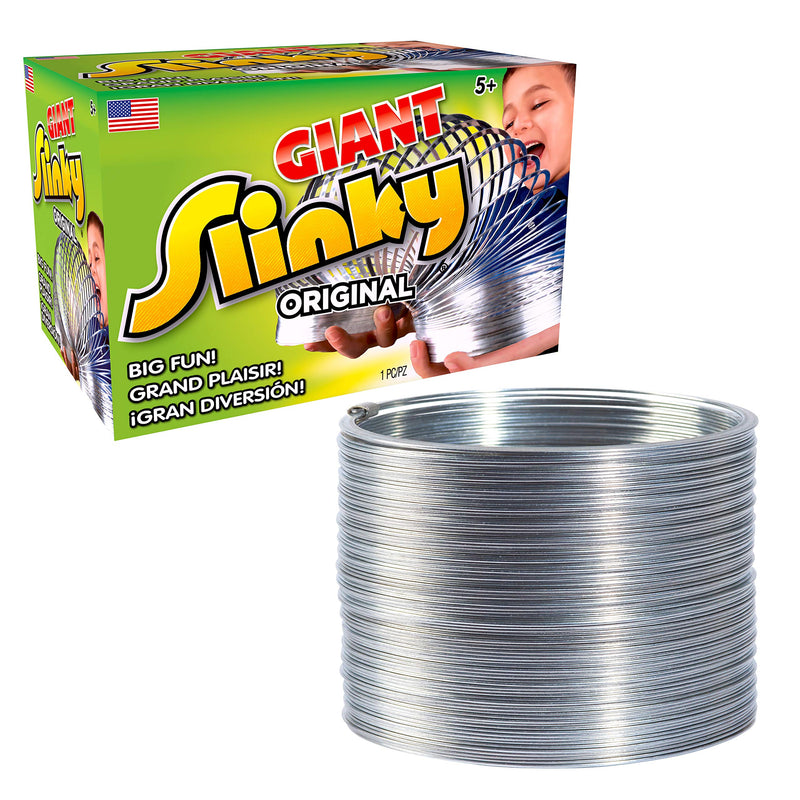 The Original Giant Slinky Walking Spring Toy, Metal Slinky, Party Favors, Fidget Toys, Kids Toys for Ages 5 up by Just Play