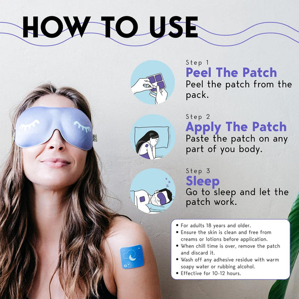 Klova Sleep Support Patches with Ashwagandha, L-Theanine, Hops, Melatonin, Valerian, GABA and Other Natural Ingredients: for Falling Asleep
