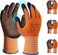 Schwer 3 Pairs LT5619 Work Gloves Micro-Foam Nitrile Coated, Level 4 Abrasion Resistant Nylon Working Gloves with Micro Dot Grip for Men Women,