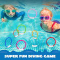 JOYIN Dive Rings Pool Toys, 8 Pcs Colorful Pool Rings for Kids, Underwater Training Swimming Diving Toy for Kids Gifts Summer Swim Water Fun Games