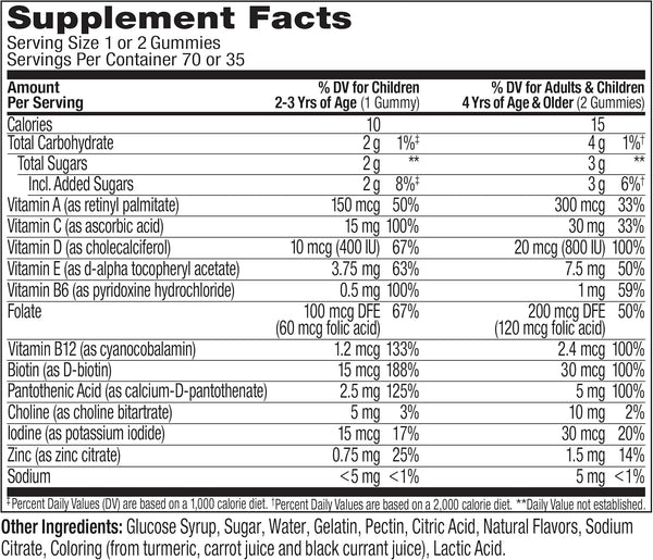 OLLY Kids Multivitamin Gummy Worms, Overall Health and Immune Support, Vitamins and Minerals A, C, D, E, Bs and Zinc, Chewable Supplement, Sour