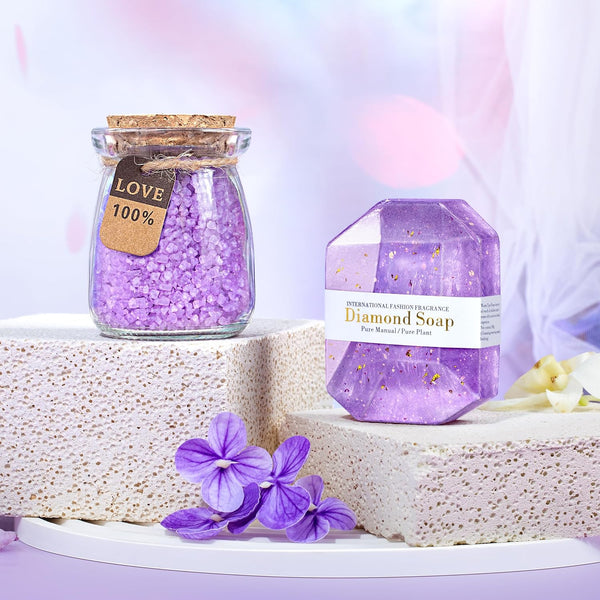Get Well Soon Gifts for Women, Care Package for Women,Feel Better Gifts for Women 8Pcs Lavender Birthday Gift Baskets for Her Mom, Sister, Female