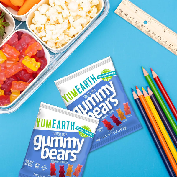 Yumearth Organic Gummy Bears - Fruity Gummy Candy Snack Packs, Gluten Free Snacks for Kids - Allergy Friendly, Non-Gmo, No Artificial Flavors or