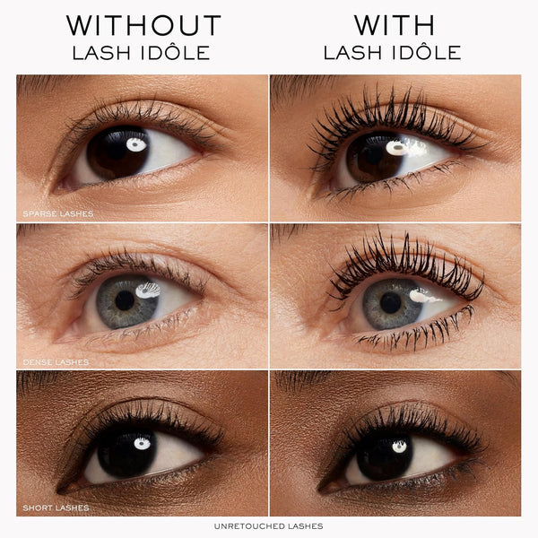 LancÃ´me Lash IdÃ´le Lash-Lifting & Volumizing Mascara - Black Mascara for Instant Volume, Length & Lift - Smudge Proof & up to 24H Wear - Black