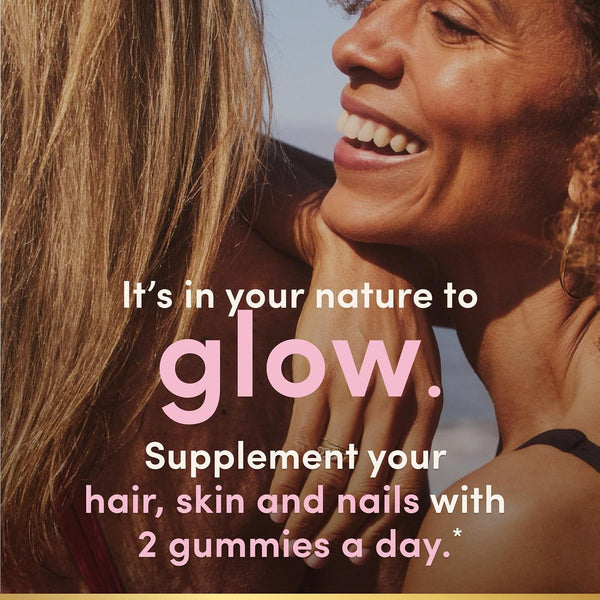 Nature'S Bounty Optimal Solutions Hair, Skin and Nails Pectin Gummies, 2500 Mcg Biotin per Serving, No Stick Gummy, Vegetarian Formula, Strawberry