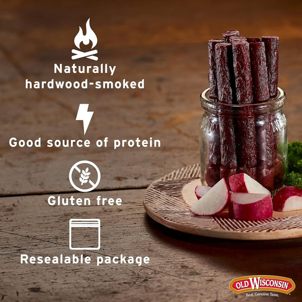 Old Wisconsin Honey Brown Sugar Turkey Sausage Snack Sticks, Naturally Smoked, Ready to Eat, High Protein, Low Carb, Keto, Gluten Free, 28 Ounce