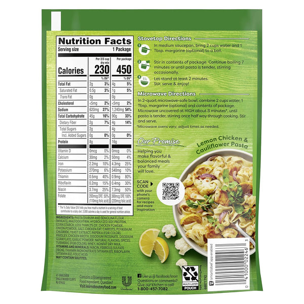 Knorr Pasta Sides Chicken Fettuccine Pack of 12 for Delicious Quick Pasta Side Dishes No Artificial Flavors or Preservatives 4.3 Oz