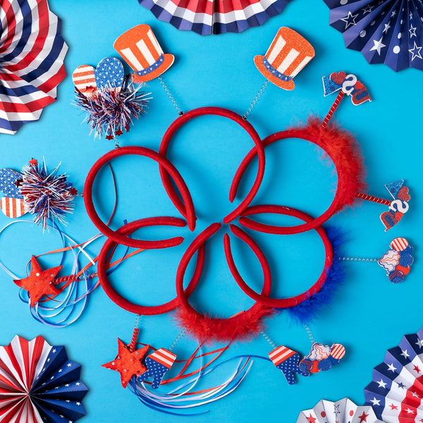 4Th of July Party Favors Set, Fourth of July Decorations 158 Pcs Accessories Includes Slap Bracelets, Necklaces, USA Flags, Tattoos, Wristbands,