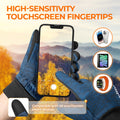 Rivmount Lightweight Winter Running Gloves, Touch Screen & Anti-Slip Warm Thermal Glove Liners, Cool Weather Driving Cycling Hiking Biking Walking
