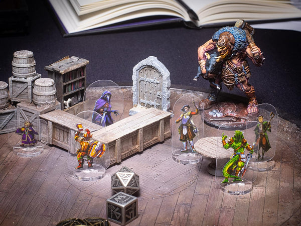 Arcknight Flat Plastic Miniatures: Mankind Horde; 31 Unique Human-Themed Enemy Minis for DND 5E and Pathfinder; Affordable, Skinny Figurines for