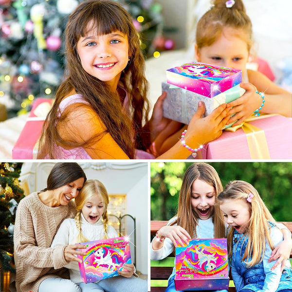 Unicorn Bath Bombs for Girls Kids with Toys Surprise Jewelry inside Gift for Girls 3 4 5 6 7 8 Years Old Birthday Gifts Ideas Easter Gifts for