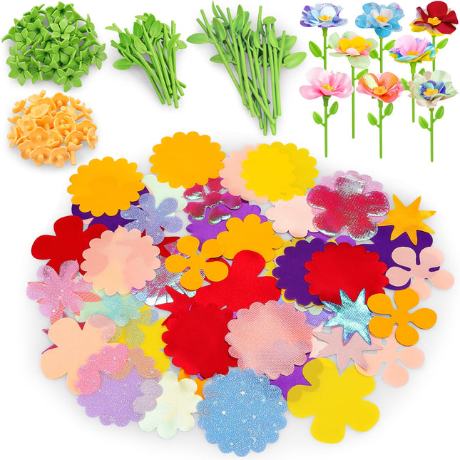 Toyly DIY Fabric Flower Bouquets Toys Accessories - Flowers Market Toy Fittings - Arts & Crafts Toy Parts Accessories Se