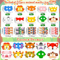 33PCS Jungle Safari Crafts - Felt Animal DIY Arts Kit, Birthday Party Favors Activities Supplies in Bulk
