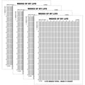 Outus 4 Pieces Life Poster Weeks Calendar Prints Memento Mori Wall Decor Motivational Quotes Wall Art Lifetime Motivational Poster for Habit
