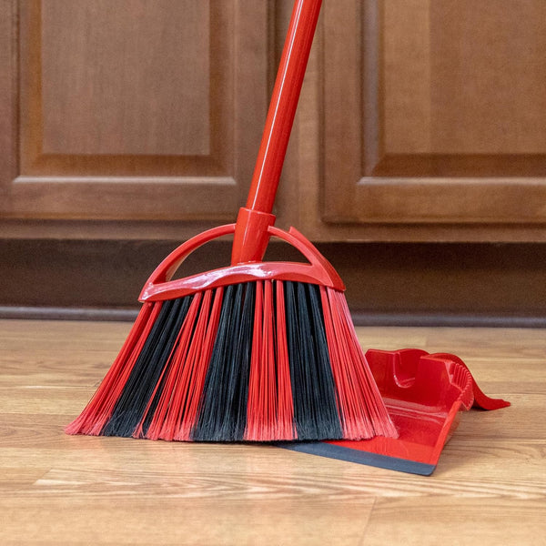 O-Cedar One Sweep Broom with Step-On Dustpan | Remove 99% with One Sweep | Lightweight Quiet Cleaning Tool | Ideal for Pet Owners