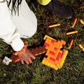 Nerf Minecraft Firebrand, Dart Blasting Axe, 6 Nerf Elite Foam Darts, Design Inspired by Minecraft Axe in the Game, Pull down Priming, Minecraft Toys