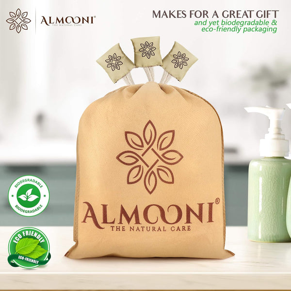 Almooni Egyptian Loofah Exfoliating Body Scrubber, Natural Real Egyptian Shower Loofah Sponge Body Scrubber for Women and Men, for Body and Face