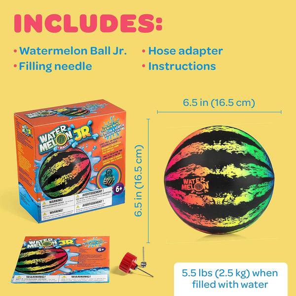 Watermelon Ball JR - Pool Toy for Underwater Games - Durable Ball for Pool Football, Basketball & Rugby - Perfect for Water Parties - Fun for