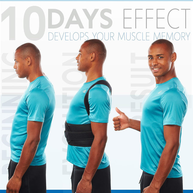 Back Brace Posture Corrector for Men and Women - Adjustable Posture Brace for Upper and Lower Back Pain Relief - Muscle 