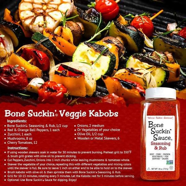 Bone Suckin' Barbecue Seasoning and Grill Rub, Original Blend, Gluten-Free, Non-Gmo, Kosher, No Msg - 26 Oz