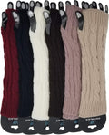 6 Pairs Long Fingerless Gloves, Cable Knit Arm Warmer Sleeve Premium Long Thermal
