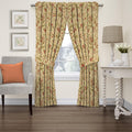Waverly Imperial Dress Jacobean Floral Rod Pocket Back Tab Curtains for Windows in Bedroom, Kitchen, or Living Room, Single Panel, 42" X 84",