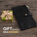 Travelambo RFID Wallet Women Large Size Bifold Multi Card Wallet Case with Zipper Pocke Credit Card Holder for Women