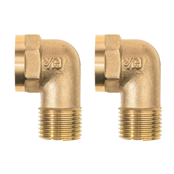 Durasteel Wall Mount Faucet 90-Degree Elbow - Commercial Kitchen Faucet Space Saving Backsplash Kit - Heavy Duty 1/2" IPS Female X 1/2" IPS Male