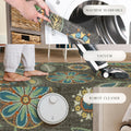 Maples Rugs Reggie Floral Kitchen Rug - Made in USA - Washable, Non Slip Indoor Carpet for Entryway, Foyer, Kitchen, and Bathroom, 1'8 X 2'10,