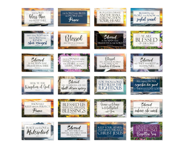 JBH Creations Share a Blessing Bible Verse Cards with Full Scripture - Pack of 48
