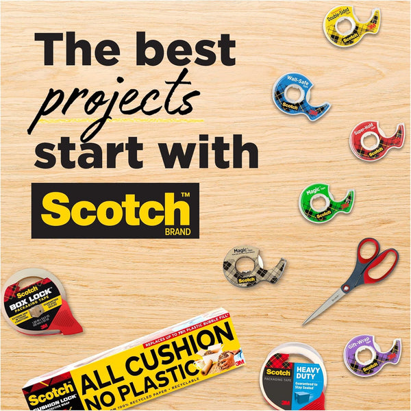 Scotch Double Sided Tape with Tape Dispenser, Office and School Supplies for Arts and Crafts, Alternative to Scrapbooking Tape, 0.75 In. X 500