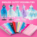 Klever Kits 400+PCS Fashion Design Crafts for Kids, Art and Crafts, DIY Sewing Kits with 3 Mannequins for Girls Aged 8-12, Birthday Presents, Toys