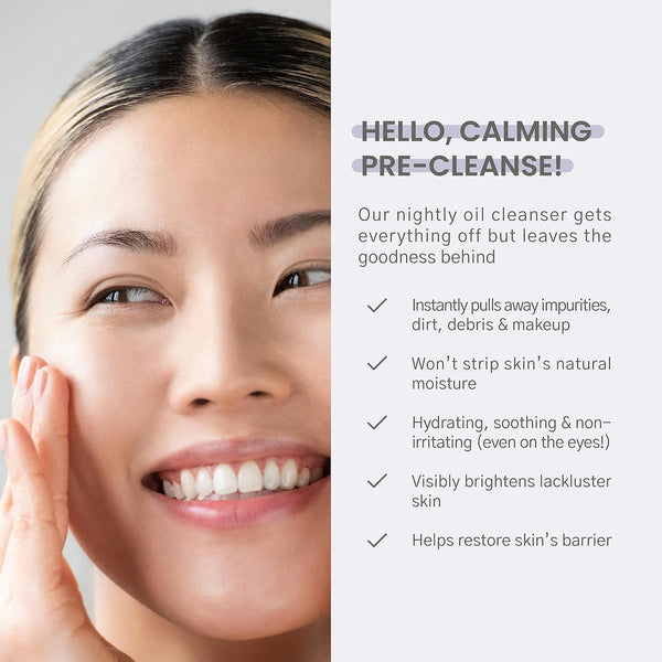 Karuna - Cleansing Oil with Prickly Pear for Clean Skin - Cleanses without Clogging Pores, Oil Based Cleanser, Travel Size Makeup Remover -