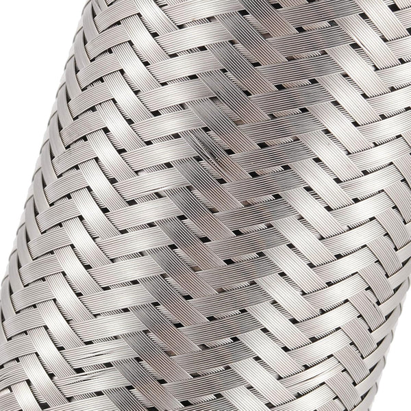 4 Pack 2 X 6 Inches Stainless Steel Heavy Duty Exhaust Flex Pipe, Double Braid Exhaust Flex Tube, Overall Length 10 Inches